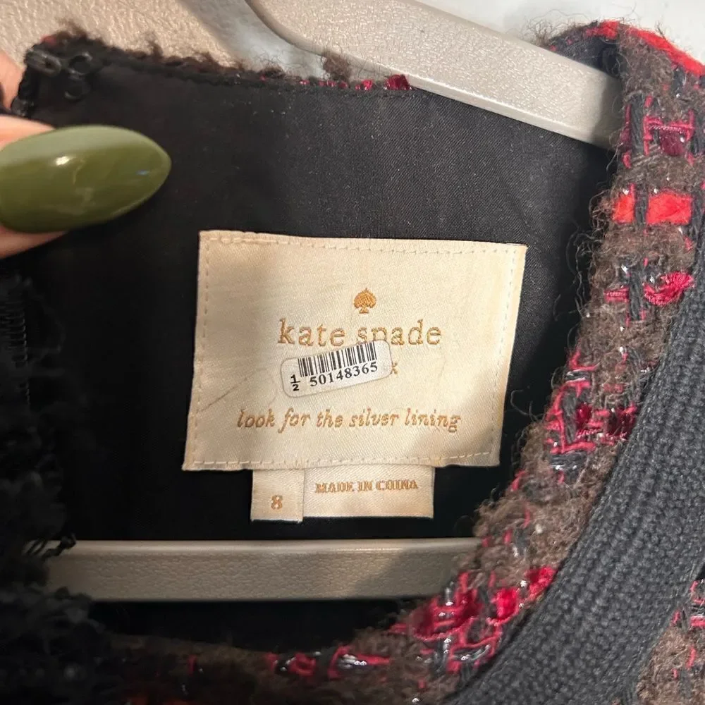 Kate Spade Multi Tweed Fringe Jacket and Dress Suit